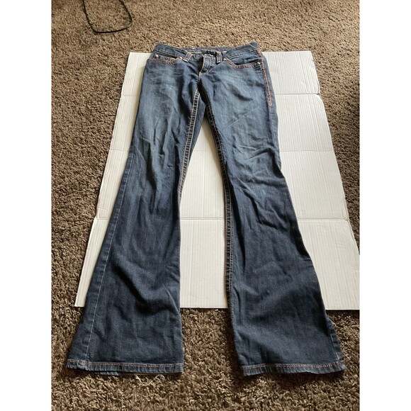 Cruel Loren Straight Flare Legs Jeans - Blue Size: 7XL Stitched Rodeo Cowboy Sty - Picture 2 of 13